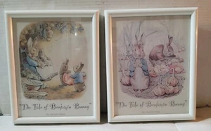 Beatrix Potter The Tale of Benjamin Bunny 2 Wall Pictures Nursey Story 8x10 - Picture 1 of 3