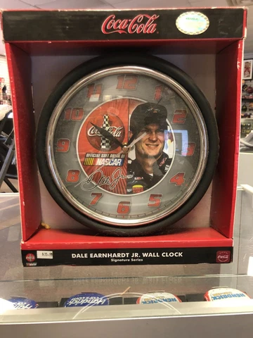 Dale Earnhardt Jr Coca Cola Collector Wall Clock 9" x 21/2" Cover