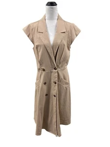 City Chic beige button-up shirt dress plus size XXS - Picture 1 of 6