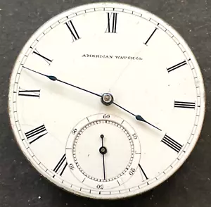 Antique 1874 Waltham PS Bartlett Model 1865 Pocket Watch Movement Ticks 10s 15j - Picture 1 of 4