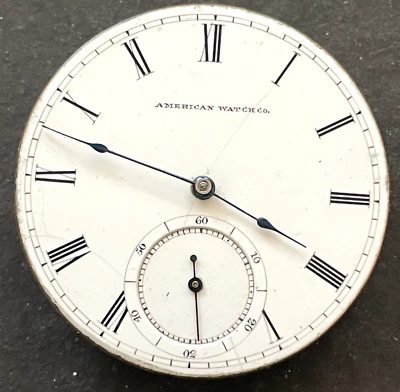 Antique 1874 Waltham PS Bartlett Model 1865 Pocket Watch Movement Ticks 10s 15j - Image 1 of 4