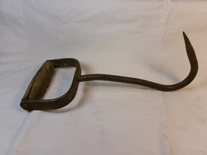 Vintage Rustic Wood Handled Hay Meat Hook - Picture 1 of 6