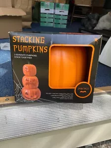 3-Piece Stacking Jack-o-Lantern Pumpkins 24 Inch Fall Halloween Décor - Picture 1 of 5