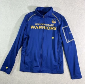Golden State Warrior Zip Up Jacket Blue *defect* NBA long sleeve SM - Picture 1 of 15