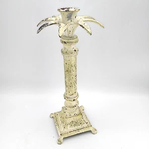 Candelabro palmera metal envejecido vintage de 10,5" de alto - Imagen 1 de 12