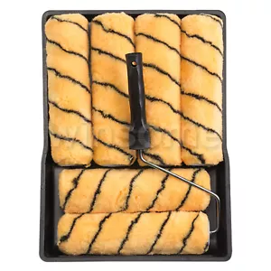 9inch Paint Roller Sleeves Set Frame And Painting Tray Replacement Emulsion 8Pcs - Picture 1 of 7