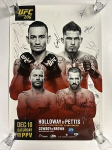 *SUPER RARE GRAIL UFC 206 Signed Event Poster SBC Max Holloway Vs Anthony Pettis - Picture 1 of 11