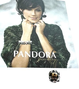 RETIRED Authentic Pandora 14k Gold & 925 Charm Letter P #79298P Brand New - Picture 1 of 1