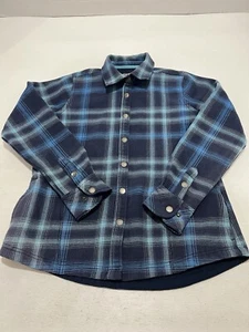 Orvis Womens Fleece Lined Flannel Shirt Jacket (Blue Nova Plaid, Size Small - Picture 1 of 11