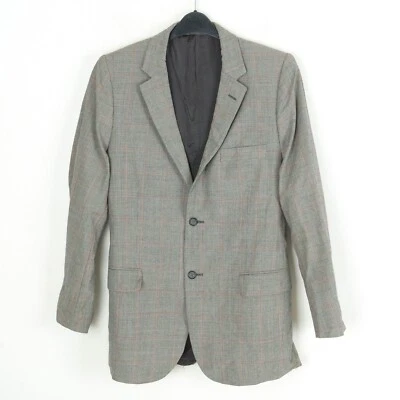 Aquascutum мужчин шерсти Blazer Великобритании 34 США пальто ЕС 44 куртка клетку чек костюм серый 2XS - Изображение 1 из 4