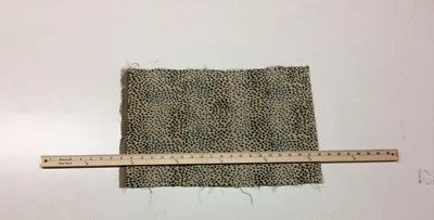 COWTAN AND TOUT MALABAR BLUE ANIMAL STRIPE VELVET FABRIC REMNANT 12"L X 19"W  - Image 1 of 3