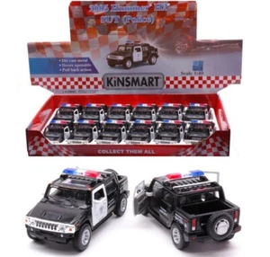 MODELLINO AUTO STATICO KINSMART HUMMER H2 SUT POLICE CM 12 MODELLISMO SCALA 1:38 - Foto 1 di 5