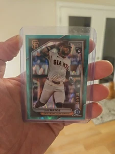 2024 Bowman Chrome - Luis Matos #83 Aqua Raywave rifrattore /199 (RC) - Foto 1 di 5