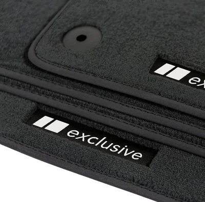 Велюровые напольные коврики для Audi A4 и S4 2009–2016 гг. — B8 — эксклюзивные черные - Изображение 1 из 4