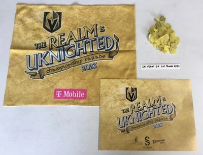 Las Vegas Golden Knights 2023 Stanley Cup Parade Towel Poster Confetti June 2023 - Image 1 of 4