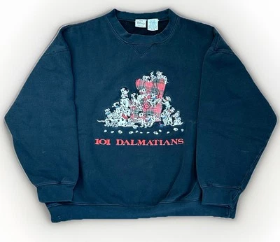 Sudadera DE COLECCIÓN 101 Dálmatas Cuello Redondo Tienda Disney Bordada Unisex Grande Foto 1 de 4