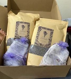 2 Lb Dried lavander 100% Natura For Wedding Toss + 28 Elegant Organza Bags - Picture 1 of 13