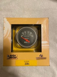 NEW Auto Meter 3391 Sport Comp Voltmeter Volt Meter Gauge  2 1/16 8 - 18 Volts - Picture 1 of 2