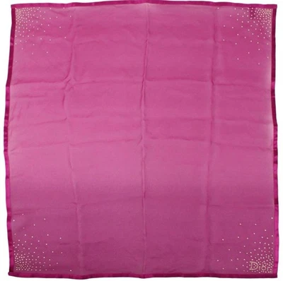 Lenço de pescoço Dior Galliano era magenta de seda cravejado - Imagem 1 de 3