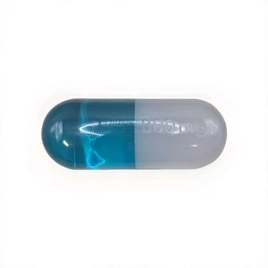 Escultura de píldora acrílica Jonathan Adler grabada con "300 mg" - Imagen 1 de 6