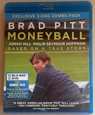 Moneyball Blu-ray DVD 3-Disc Combo Pack Set Brad Pitt Jonah Hill 7101 Foto 1 de 2