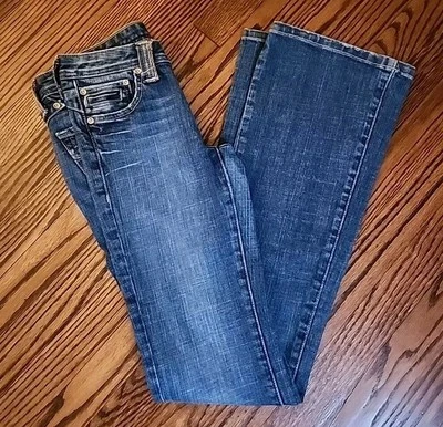 Pantalones de mezclilla Kasil The Denim Garden Eleanor ligeros elásticos relajados corte bota 26 azul EE. UU. Foto 1 de 4