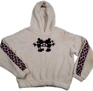 Disney Parks Womens XL Mickey Mouse Loungewear Hooded Sweatshirt ●Note - Picture 1 of 7