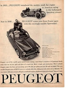 1958 PEUGEOT 403 ~ CLASSIC ORIGINAL PRINT AD - Picture 1 of 1