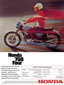 1969 Honda CB 750 Four - Promotional Advertising Magnet - Picture 1 of 2