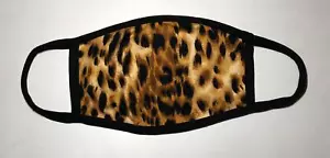 Leopard Cheetah Animal Print Tiger Face Mask Washable Safe Adult Stretchy Masks - Picture 1 of 30