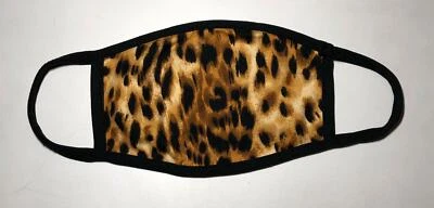 Leopard Cheetah Animal Print Tiger Face Mask Washable Safe Adult Stretchy Masks - Image 1 of 4