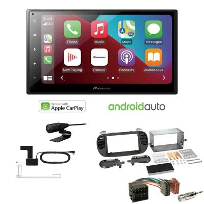 Pioneer Autoradio Apple CarPlay Bluetooth für Fiat 500 ab 2007 schwarz - Bild 1 von 4