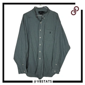Ralph Lauren Men's Blake Plaid Pocket Button Down Shirt Green Blue Size 2XL - Picture 1 of 5