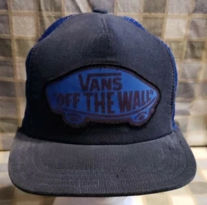 Cappello camionista Vans Off The Wall blu maglia berretto posteriore regolabile logo skate classico - Foto 1 di 6