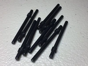 New Black LEGO Bar 6L with Stop Ring Poles Antennas 63965 Authentic (x10) - Picture 1 of 5