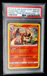 Pokemon Charizard Prerelease Holo SM 158 Team Up PSA 10 Gem Mint - Bild 1 von 2