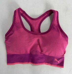 Womens PUMA Logo 1 of 2pack Performance Sports Bra UK S 32C,D/34A,B in Pink - Picture 1 of 5