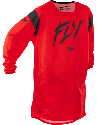Camiseta deportiva de motocross todoterreno FLY Racing 2025 juvenil Kinetic Stoke roja/negra Foto 1 de 2