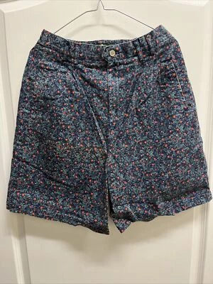 Pantalones Cortos Vintage Hunt Club 100% Algodón Rosa Azul Floral Plisado Bolsillo Talla 10 Foto 1 de 4