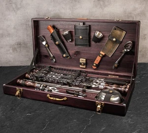 46-teiliges Grillplatten-Zubehör-Set Edelstahl Spieße Grillwerkzeuge Set "BIZON" - Bild 1 von 7