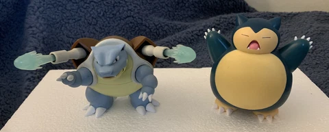 Set 2 Pokémon Blastoise & Snorlax Deluxe Battle Feature Action Figures 2019 WCT Cover