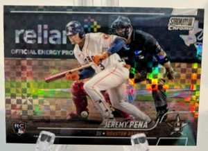 2022 Topps Stadium Club Chrome Jeremy Pena X-Fractor Parallel RC #329 - Astros - Picture 1 of 2