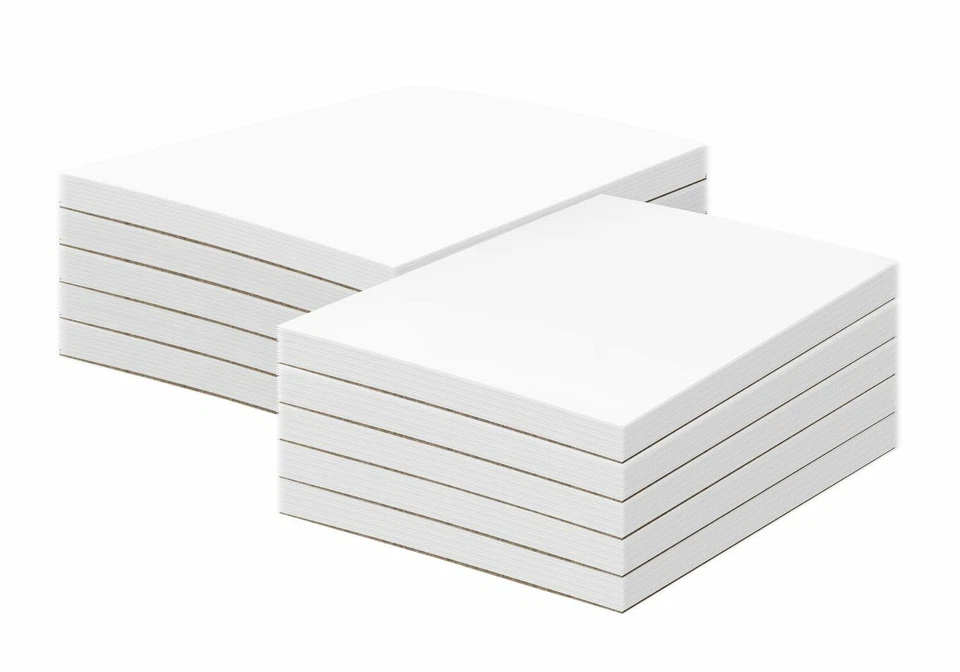 S SUPERFINE PRINTING White Memo Pads - Chipboard Backing - 50 Sheets Per Pad, 10 Pads Per Pack
