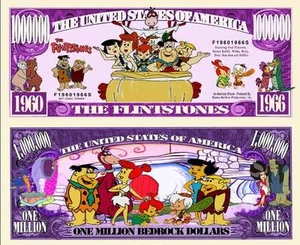 LES PIERRAFEU BILLET MILLION DOLLAR! Série Dessin Animé Hanna Barbera Flintstone - Photo 1/1
