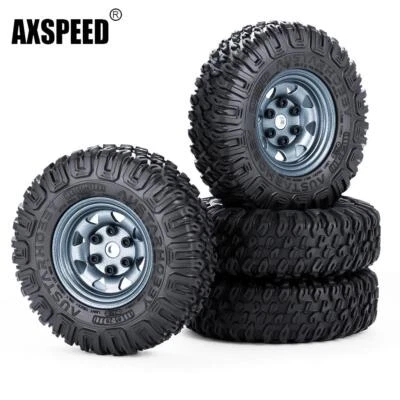 AXSPEED 1.55" Beadlock Räder Felgen mit Bereifung Für AXIAL RC 1/18 UTB18 CAPRA - Bild 1 von 4