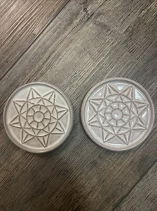 2 Rare Vintage Frankoma Pottery USA 3.5” Starburst 2G5 Drink Coaster - Picture 1 of 6