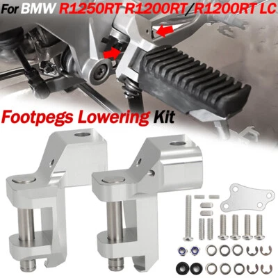 For BMW R1250RT R1200RT 2014-2021 Rider Foot Pegs Footrest Footpeg Lowering Kit - Image 1 of 4