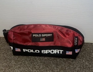 Vintage 90s Polo Sport Ralph Lauren Pouch Case Rare Red - Picture 1 of 2
