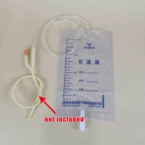 2 Stück Urinsammelbeutel Harnkatheter Gesundheit Drainagebeutel Anti-Reflux 1000ml - Bild 1 von 9