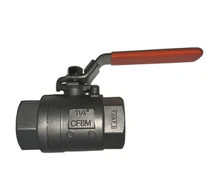 Crane CSC-9502-2, 1-1/4” SS, 2 Pc, 2000 WOG, Full Bore Ball Valve - Picture 1 of 5